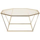Furniture Fashion Österlen klub stolić 100 × 100 cm, zlatni | shoptok.hr
