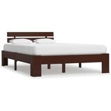  Posteljni okvir temno rjav iz trdne borovine 140x200 cm | Shoptok.si