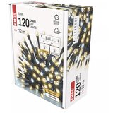 Emos LED božična veriga utripajoča, 12 m, zunanja in notranja, topla/hladna bela, časovnik D4AN02 | Shoptok.si