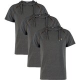 Dewberry TRIPLE SET T8570 HOODED MEN'S T-SHIRT-ANTHRACITE-ANTHRACITE-ANTHRACITE | shoptok.hr