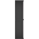 Vanjski ormarić za pohranu sivo-crni 65 x 37 x 165 cm PP | shoptok.hr
