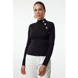 Trendyol Black Button Detailed Thin Knit Sweater | shoptok.hr