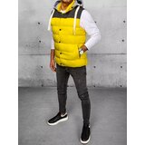 DStreet Kamizelka męska z kapturem żółta | Shoptok.si