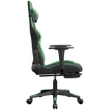  Gaming stol z oporo za noge črno in zeleno umetno usnje, (21152219) | Shoptok.si