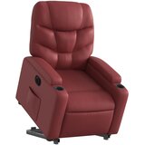  Naslonjač na podizanje od umjetne kože crvena boja vina | shoptok.hr