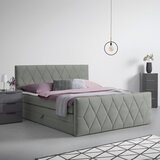 Based Postelja Boxspring Josie-b, Siva, 160x200 | Shoptok.si