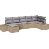  Sjedeća garnitura za vrt 7 kom. Bež poliratan 319 x 62 x 85 cm | shoptok.hr