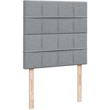 vidaXL Box spring postelja z vzmetnico svetlo siv 100x200 cm blago, (21292081) | Shoptok.si
