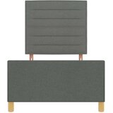  Krevetna konstrukcija Tamno siva 90 x 190 cm tkanina | shoptok.hr