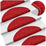  Tepisi za stepenice 15 kom crveni 56 x 17 x 3 cm | shoptok.hr
