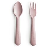 Mushie Fork and Spoon Set pribor Blush 2 kos Cene