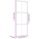  Klizna vrata zlatna 76x205 cm prozirno staklo ESG i aluminij | shoptok.hr