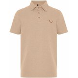 Trendyol Camel Regular/Normal Cut Embroidered Textured Polo Collar T-Shirt cene