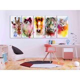  Slika - Watercolour Animals (5 Parts) Narrow 225x90 | shoptok.hr