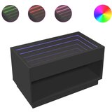 Maison Chic Klubska mizica - kavna mizica - Nizka mizica z neskončnimi LED črna 90x50x50 cm, (21752335) Cene