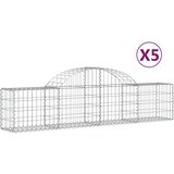  Lučne gabionske košare 5 kom 200x30x40/60 cm pocinčano željezo | shoptok.hr