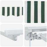  Ročno senčilo s LED-ji Zelena in Bela 3,5 x 2,5 m, (5000211233) | Shoptok.si