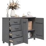  Komoda HAMAR tamnosiva 113 x 40 x 80 cm od masivne borovine | shoptok.hr