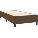 vidaXL Krevet s oprugama i madracem tamnosmeđi 90 x 190 cm od tkanine | shoptok.hr