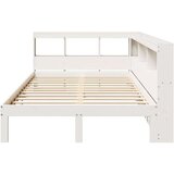  Posteljni okvir brez vzmetnice bela 135x190 cm trdna borovina | Shoptok.si