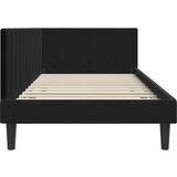 vidaXL Kutni okvir kreveta s uzglavljem Crna 90 x 200 cm Baršun | shoptok.hr