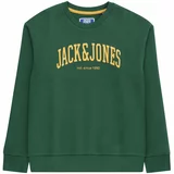 Jack & Jones Sweater majica 'JOSH' narančasto žuta / tamno zelena