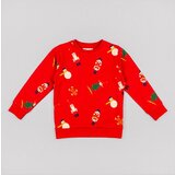 Zippy Otroška bombažna mikica rdeča barva, s kapuco | Shoptok.si