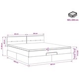  Podesivi krevet s madracem Sivosmeđa 160 x 200 cm Tkanina - Sivosmeđa 160 x 200 cm Prošiveno gumbima | shoptok.hr