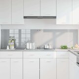 vidaXL Zaščita za kuhinjo 2 pcs Svetlo siva 100 x 50 cm kaljeno steklo | Shoptok.si