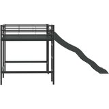  Krevet na kat za djecu s toboganom Crna i antracit 107 x 200 cm | shoptok.hr