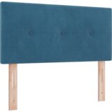 Crep Box Spring Postelja z Matracem Temno Modra Mala Dvojna Žamet, (22051212) | Shoptok.si