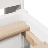 vidaXL Posteljni okvir brez vzmetnice bel 135x190 cm trdna borovina | Shoptok.si