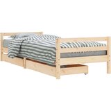 vidaXL Otroški posteljni okvir s predali 90x200 cm trdna bor | Shoptok.si