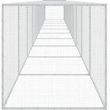  Kavez za kokoši s krovom svjetlosivi 1003x98x90 cm čelični | shoptok.hr
