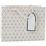  Geometric Gift Bag Gold Lines 23 x 18 x 10cm | shoptok.hr