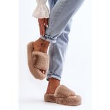 Kesi Women's Beige Fur Slippers Biella | shoptok.hr