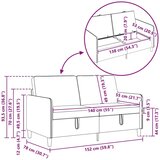  Set sofe s pohranom 2 kom. Ljubičasta Poliester - Ljubičasta Jednostruka + Dvostruka (140 cm) | shoptok.hr