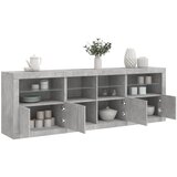 The Living Store Komoda z LED lučkami betonsko siva 202x37x67 cm - Komoda, (21661271) | Shoptok.si