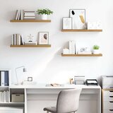  Polica na zidu 4 pcs Smeđa 90 x 23 5 x 4 cm Konstruirano drvo | shoptok.hr