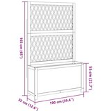 vidaXL Cvetlično korito z mrežo 100x32x165 cm trdna akacija cene