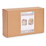 ECO TOYS Lesena hišica za otroke, izobraževalna tabla XXL, 30 elementov | Shoptok.si