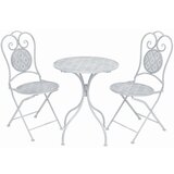  Bistro garnitura 3-delna jeklo sivo bela | Shoptok.si
