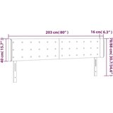  Uzglavlje plavo 203x16x78/88 cm od tkanine | shoptok.hr