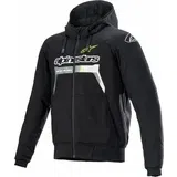 Alpinestars Chrome Ignition Hoodie Black/Yellow Fluorescent L Tekstilna jakna