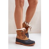 Kesi Lee Cooper Women's Lace-up Snow Boots with Fur LCJ-24-44-2869 Camel | shoptok.hr