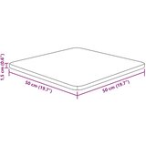  Kvadratna mizna plošča sv. rjava 50x50x1,5 cm trdna hrastovina, (20712720) | Shoptok.si