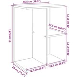 vidaXL Nočna mizica starinski les 46,5x29x61 cm inženirski les | Shoptok.si