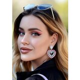 Fenzy elegantni uhani z okrasnimi diamanti, roza barve | Shoptok.si