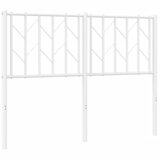 Maison Chic kovinsko posteljno vzglavje - vzglavna omarica - nočna omarica belo 120 cm, (21704757) Cene