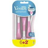 Gillette Ženski brijač Venus Sensitive, 8 komada, Roze | ePonuda.com